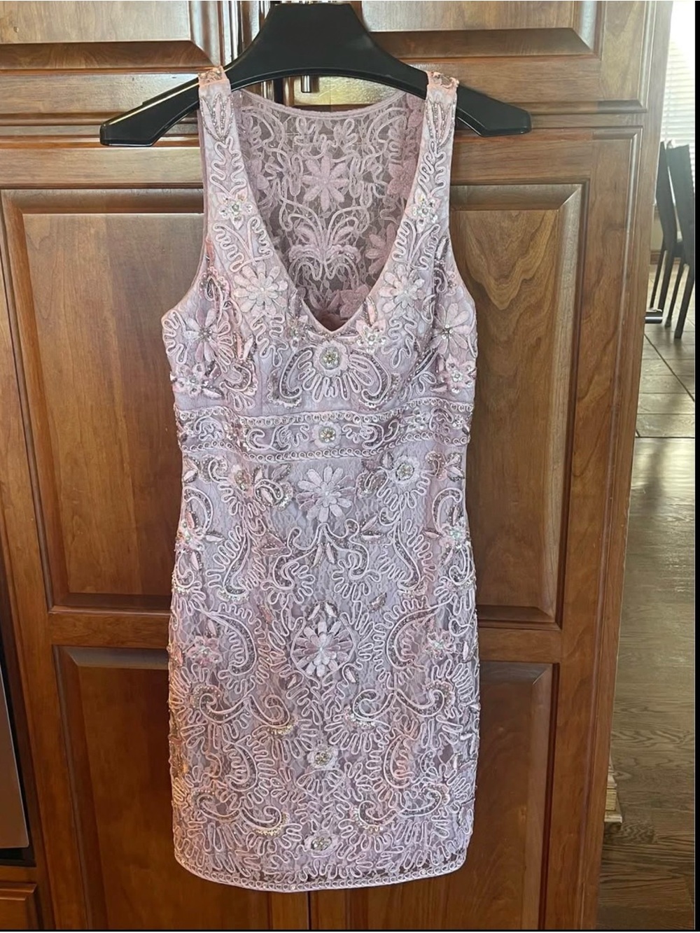 Sue Wong Nocturne Embroidered Floral Lace Cocktail Dress - Sz 6